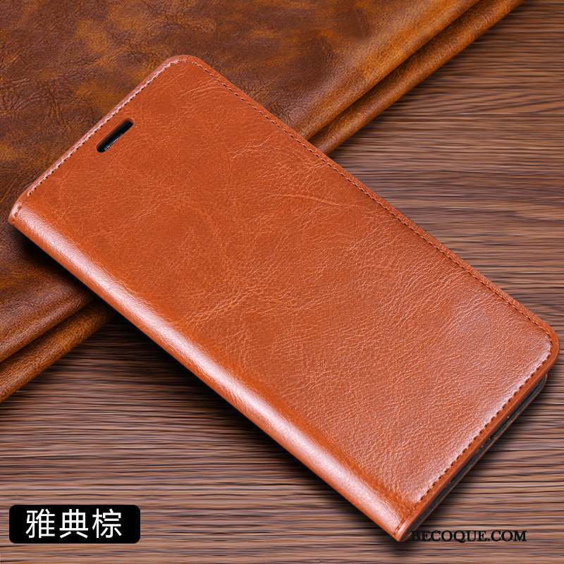 iPhone Xr Coque Étui En Cuir Élégant Business Cuir Véritable Mode Téléphone Portable