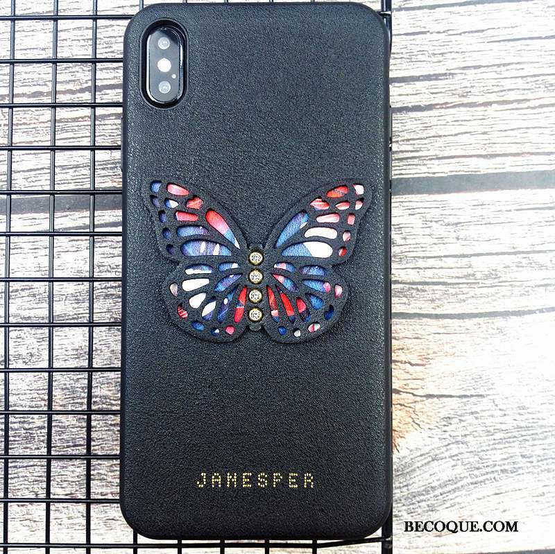 iPhone Xr Dimensionnel Rose Papillon Coque De Téléphone Évasé Marque De Tendance