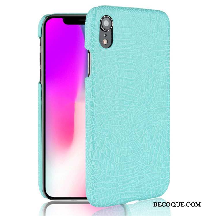 iPhone Xr Modèle Fleurie Crocodile Difficile Cuir Étui Coque