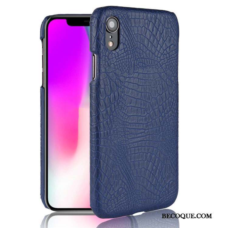 iPhone Xr Modèle Fleurie Crocodile Difficile Cuir Étui Coque