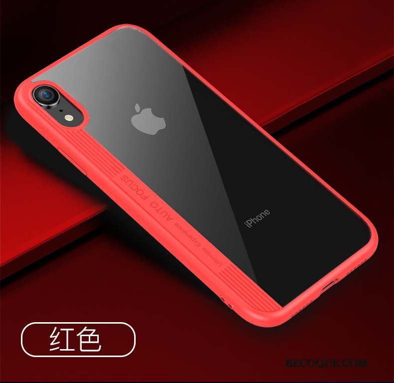 iPhone Xr Tout Compris Rouge Fluide Doux Coque Difficile Silicone