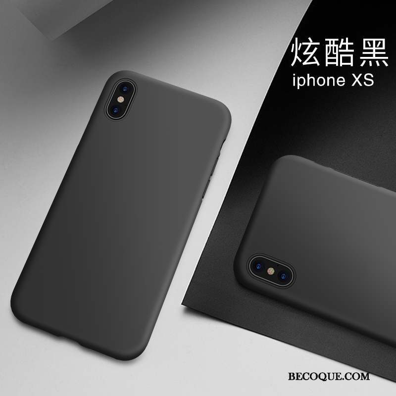iPhone Xs Bleu Silicone Créatif Nouveau Protection Coque De Téléphone