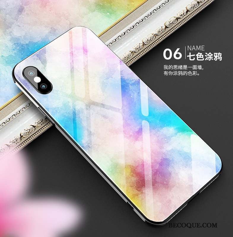 iPhone Xs Coque De Téléphone Luxe Nouveau Tout Compris Peinture À L'huile Plume