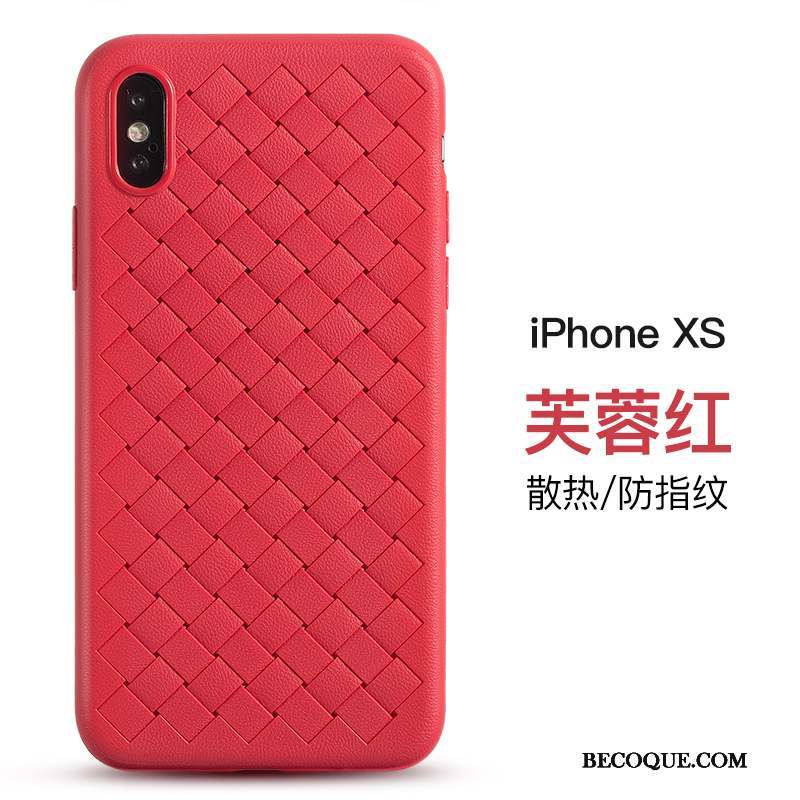 iPhone Xs Coque Incassable Business Personnalité Protection Silicone Délavé En Daim