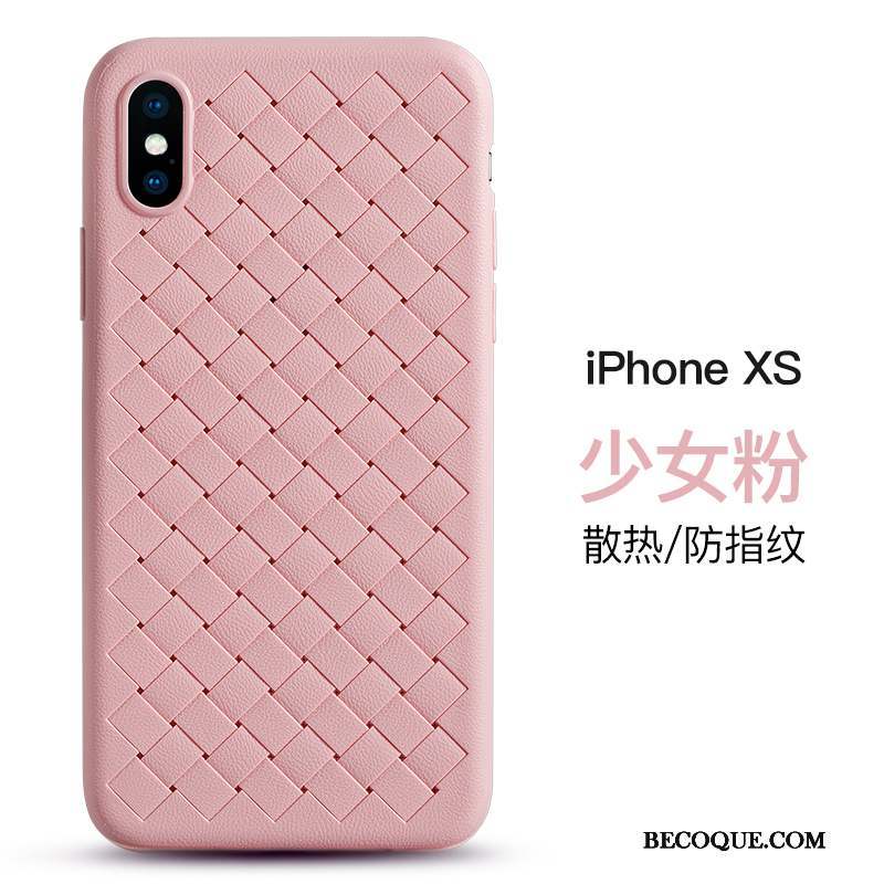 iPhone Xs Coque Incassable Business Personnalité Protection Silicone Délavé En Daim