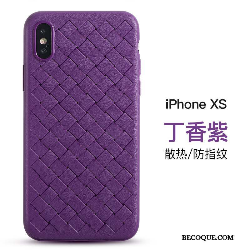 iPhone Xs Coque Incassable Business Personnalité Protection Silicone Délavé En Daim