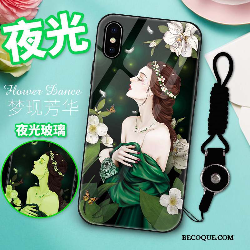 iPhone Xs Coque Incassable Étui Tout Compris Silicone Personnalité Bleu