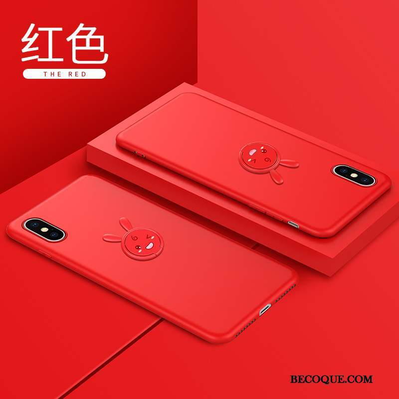 iPhone Xs Coque Net Rouge Protection Créatif Étui Marque De Tendance Tout Compris