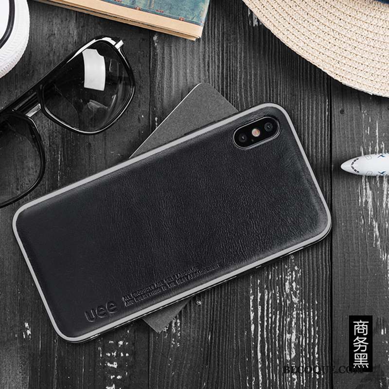 iPhone Xs Coque Nouveau Étui Téléphone Portable Simple Tout Compris Antidérapant