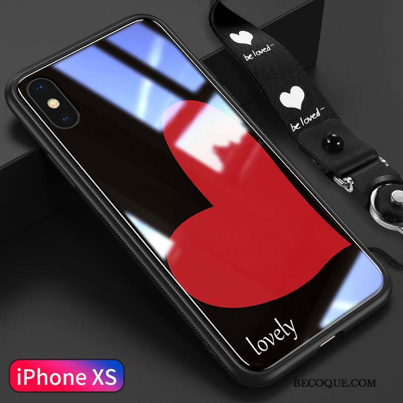 iPhone Xs Coque Personnalité Incassable Verre Protection Ultra Amoureux