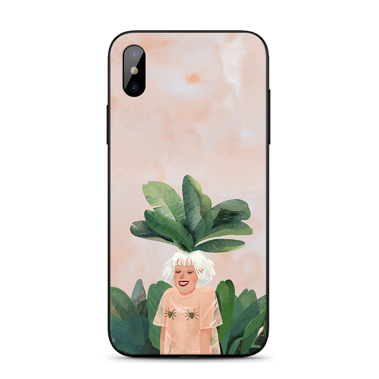 iPhone Xs Coque Protection Art Incassable Simple Étui Vert