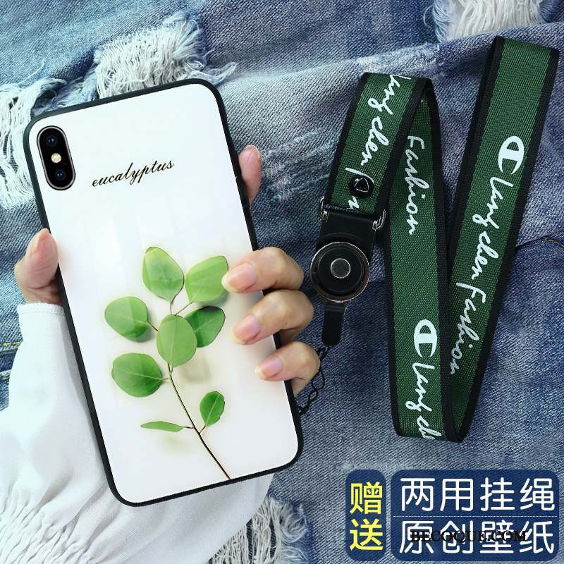 iPhone Xs Coque Protection Petit Tout Compris Vert Nouveau Ornements Suspendus