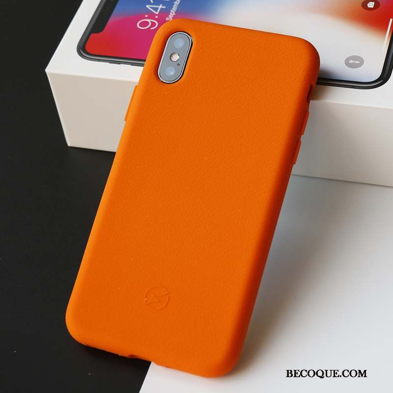 iPhone Xs Coque Tout Compris Tissu Antidérapant Téléphone Portable Silicone Multicolore