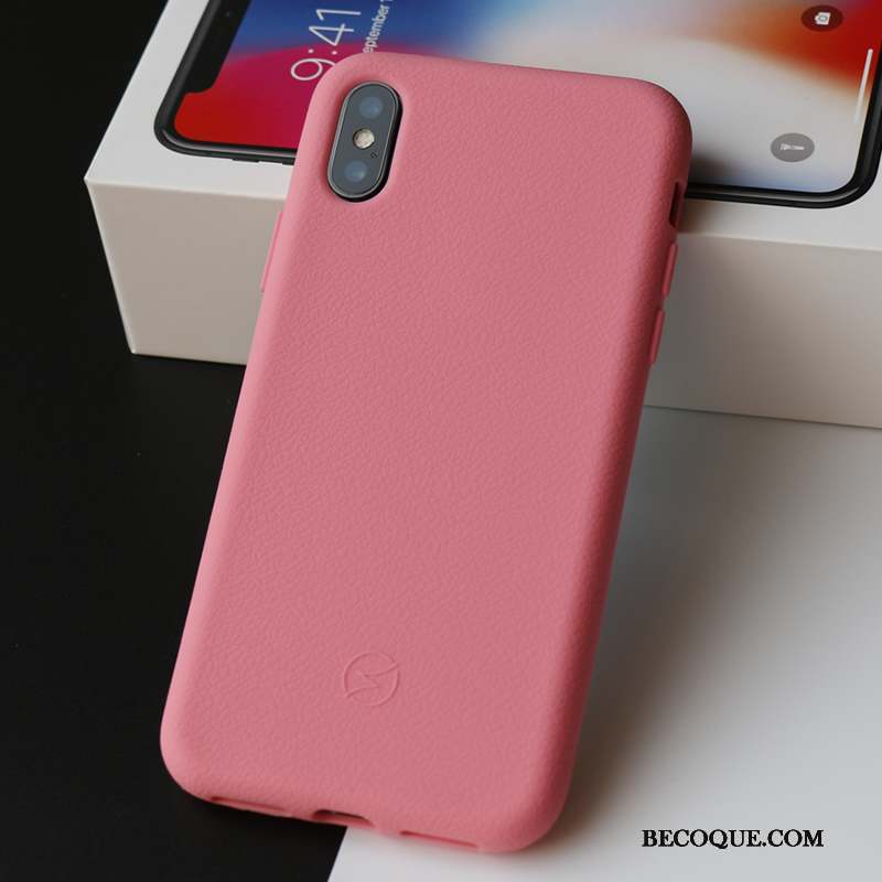 iPhone Xs Coque Tout Compris Tissu Antidérapant Téléphone Portable Silicone Multicolore