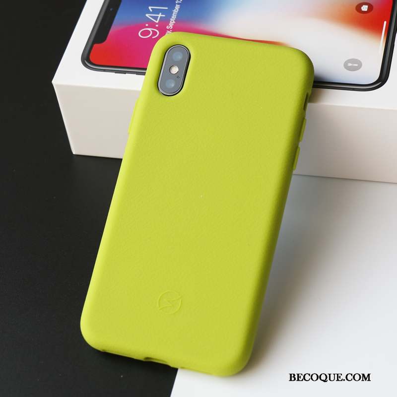 iPhone Xs Coque Tout Compris Tissu Antidérapant Téléphone Portable Silicone Multicolore