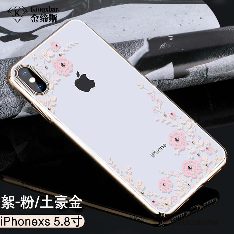 iPhone Xs Coque Étui Marque De Tendance Incassable Transparent Personnalité Tout Compris