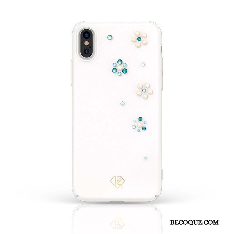 iPhone Xs Coque Étui Perle Personnalité Créatif Tout Compris Marque De Tendance