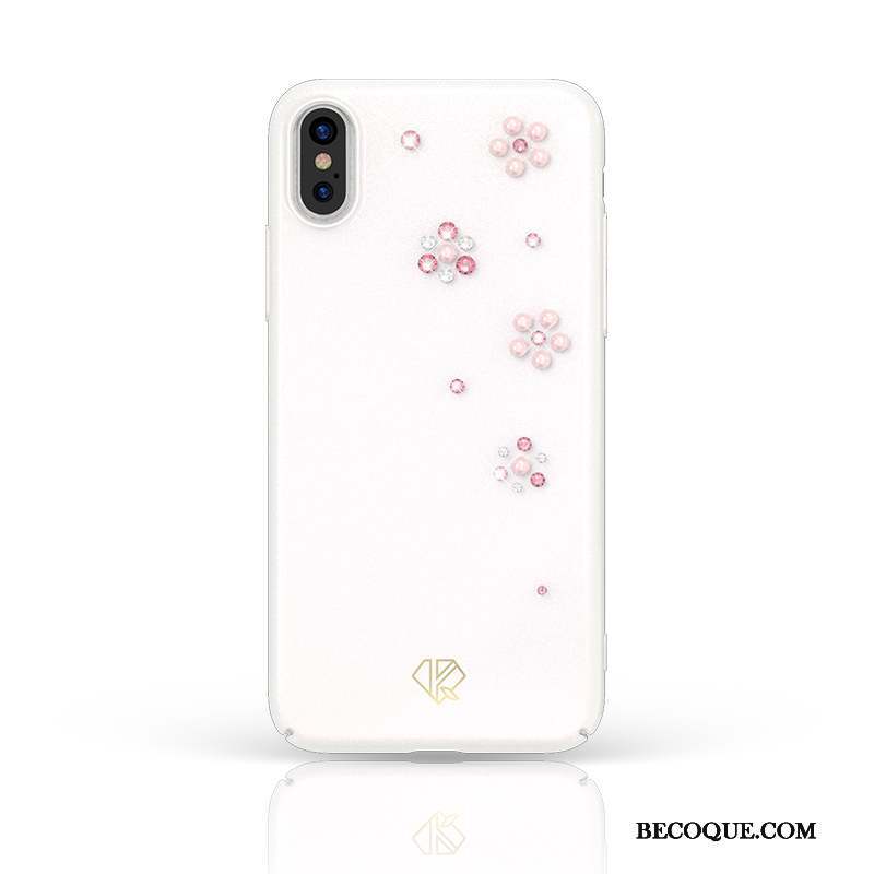 iPhone Xs Coque Étui Perle Personnalité Créatif Tout Compris Marque De Tendance