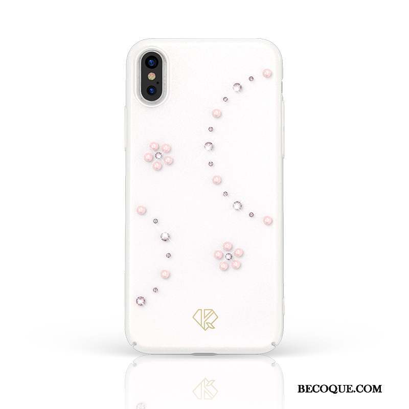 iPhone Xs Coque Étui Perle Personnalité Créatif Tout Compris Marque De Tendance