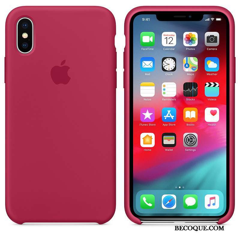 iPhone Xs Incassable Protection Étui Coque De Téléphone Vert Net Rouge