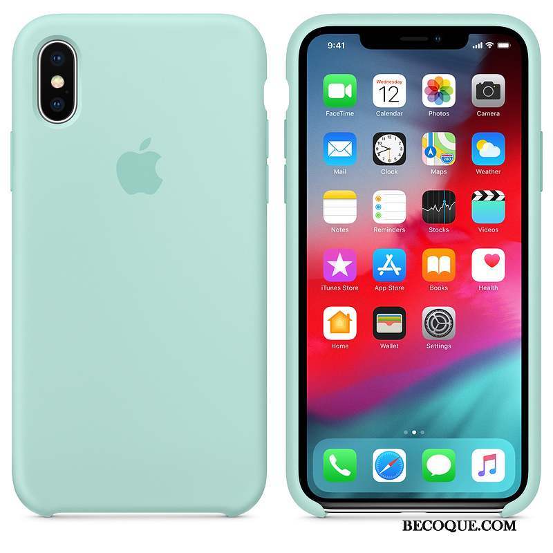 iPhone Xs Incassable Protection Étui Coque De Téléphone Vert Net Rouge