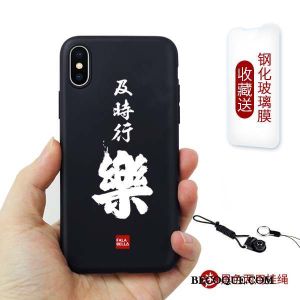 iPhone Xs Marque De Tendance Créatif Protection Coque De Téléphone Style Chinois Silicone