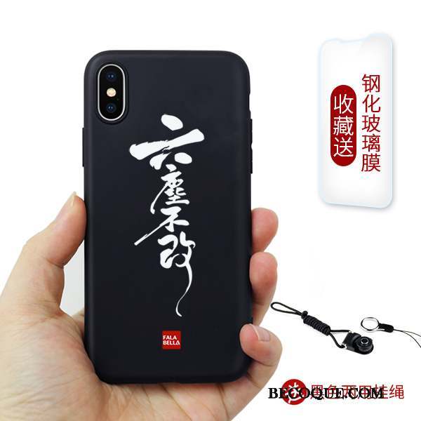 iPhone Xs Marque De Tendance Créatif Protection Coque De Téléphone Style Chinois Silicone