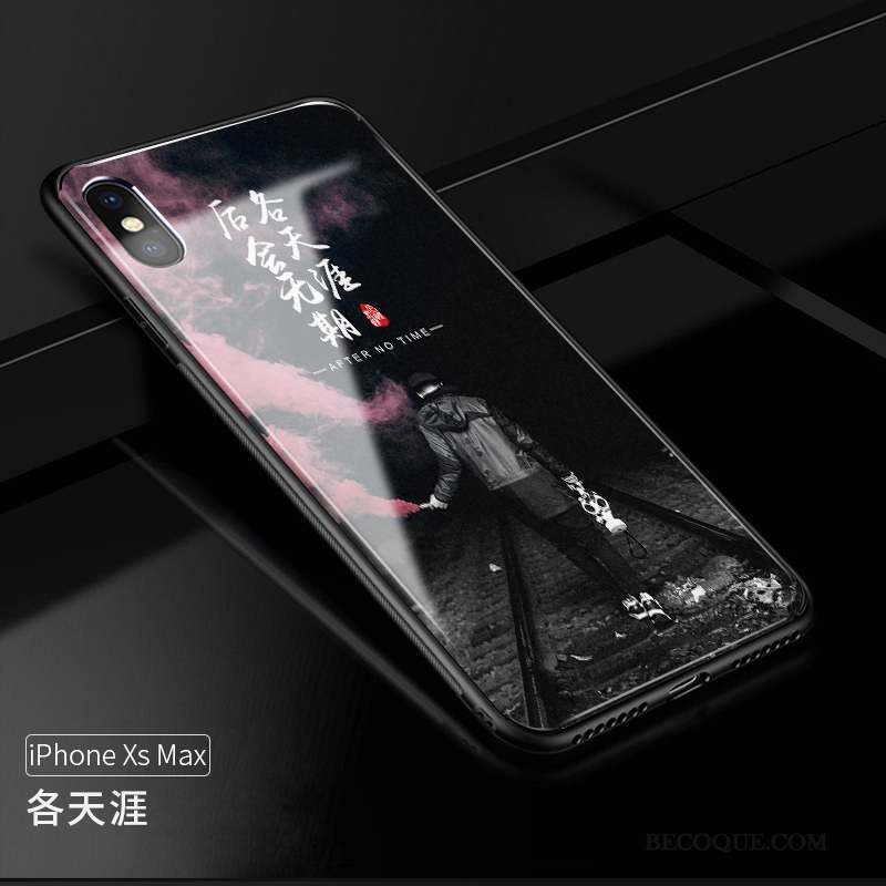 iPhone Xs Max Amoureux Net Rouge Coque De Téléphone Marque De Tendance Très Mince Créatif