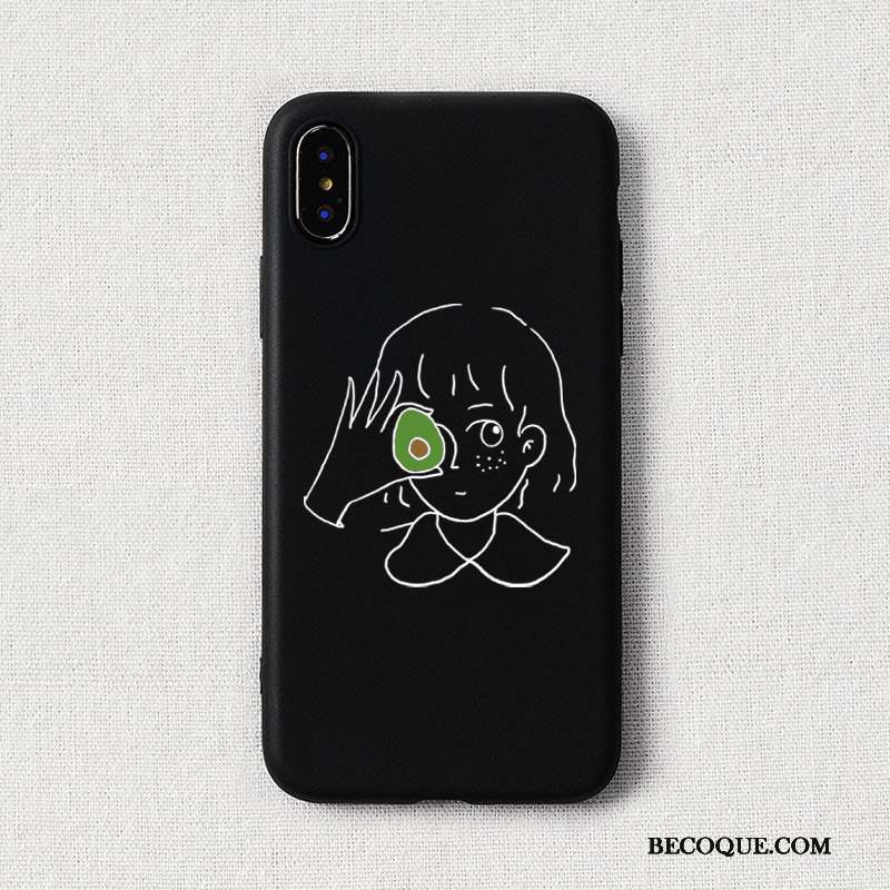 iPhone Xs Max Bovins Noir Amoureux Silicone Coque De Téléphone