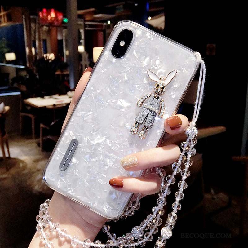 iPhone Xs Max Coque Dessin Animé Nouveau Marque De Tendance Ornements Suspendus Silicone Lapin