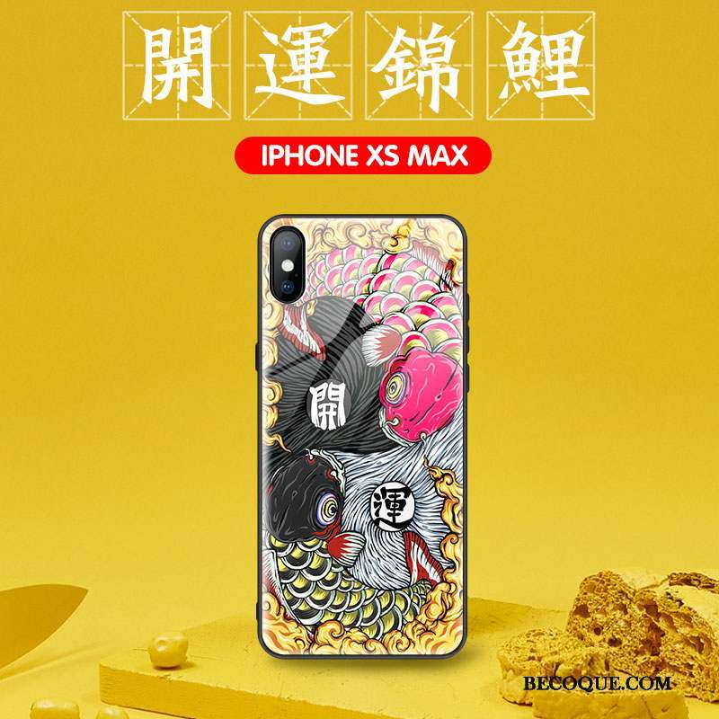 iPhone Xs Max Coque Incassable Créatif Net Rouge Protection Personnalité Marque De Tendance