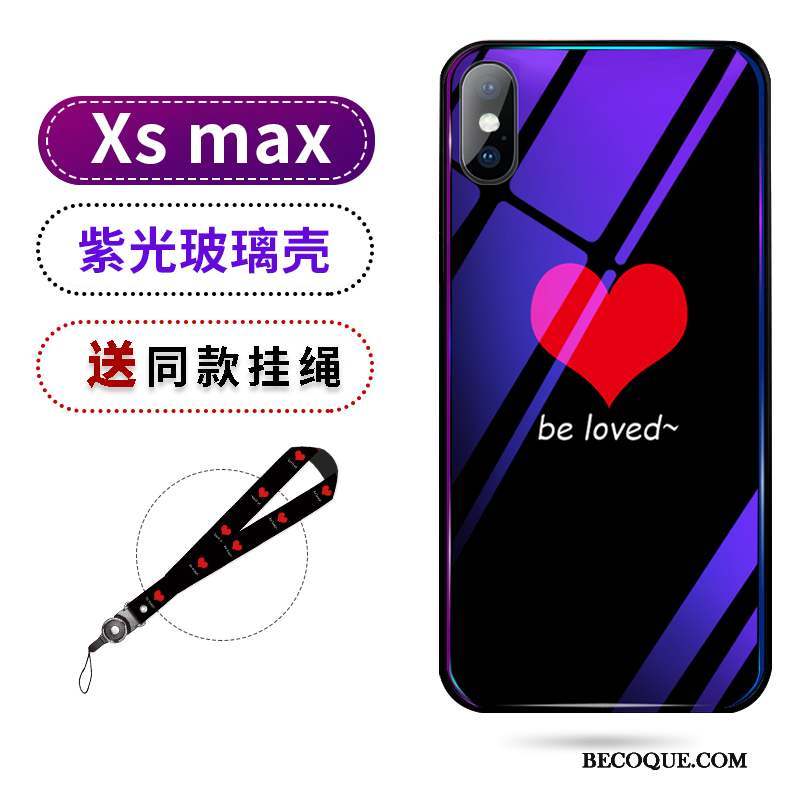 iPhone Xs Max Coque Nouveau Mode Fluide Doux Net Rouge Sakura Tendance