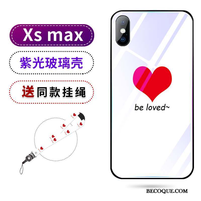 iPhone Xs Max Coque Nouveau Mode Fluide Doux Net Rouge Sakura Tendance