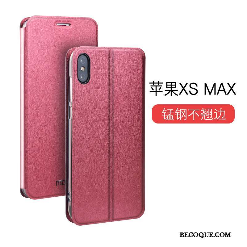 iPhone Xs Max Coque Nouveau Étui En Cuir Protection Personnalité Tout Compris Silicone