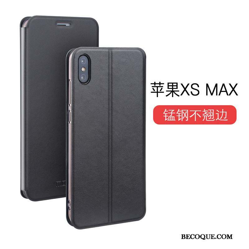 iPhone Xs Max Coque Nouveau Étui En Cuir Protection Personnalité Tout Compris Silicone