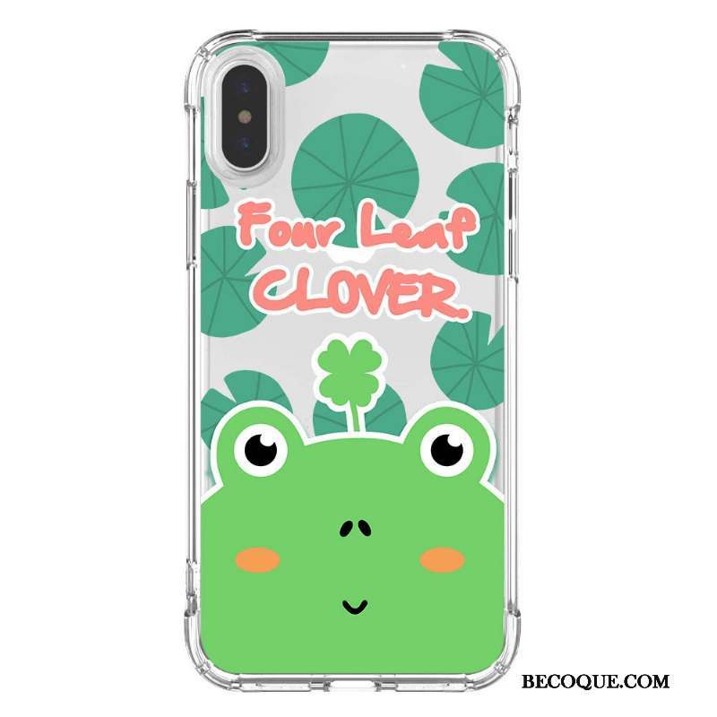 iPhone Xs Max Dessin Animé Nouveau Protection Coque De Téléphone Silicone Jaune