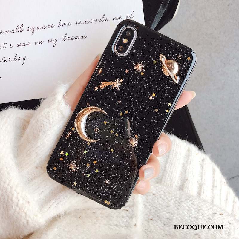 iPhone Xs Max Fluide Doux Noir Coque Tout Compris Incassable Transparent