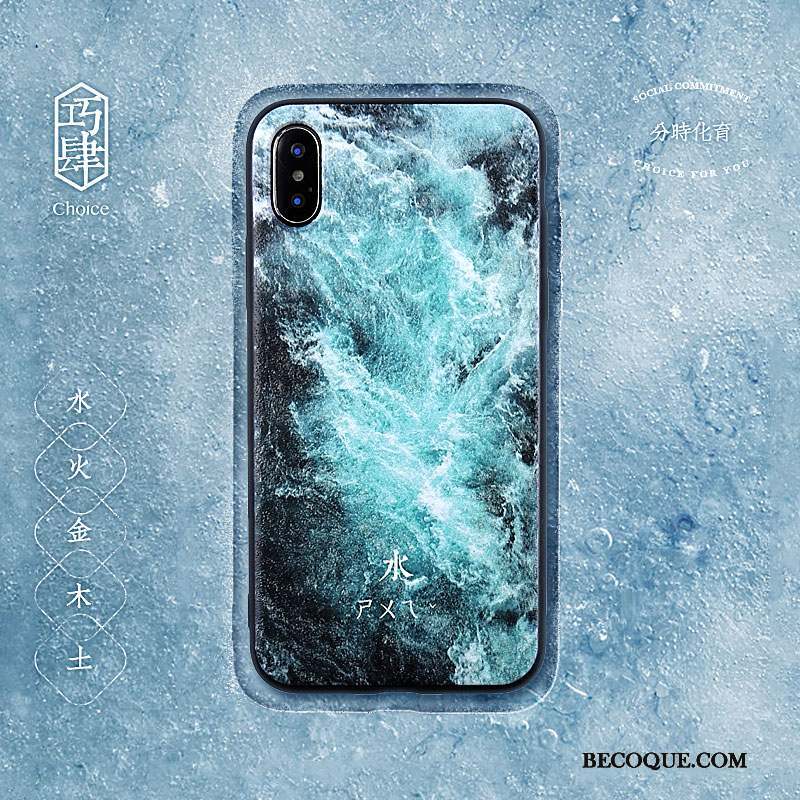 iPhone Xs Max Gaufrage Silicone Coque Tendance De Téléphone Protection