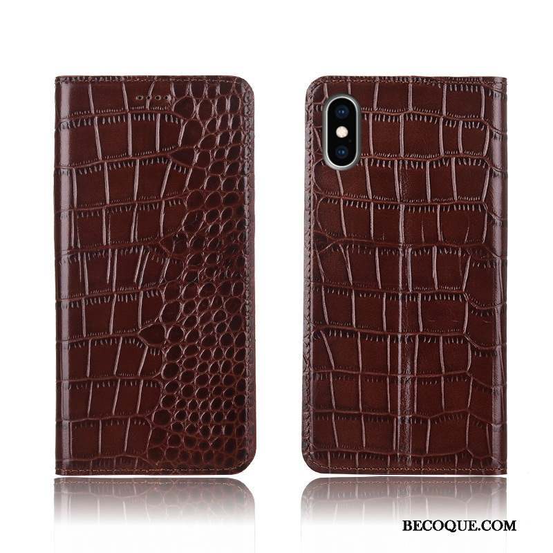 iPhone Xs Max Incassable Coque De Téléphone Protection Étui En Cuir Clamshell Personnalité
