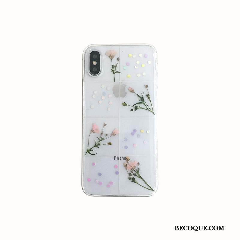 iPhone Xs Max Incassable Étui Rose Ciel Étoilé Coque De Téléphone Silicone