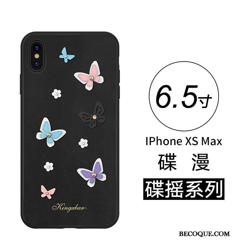 iPhone Xs Max Luxe Incassable Personnalité Rose Mode Coque