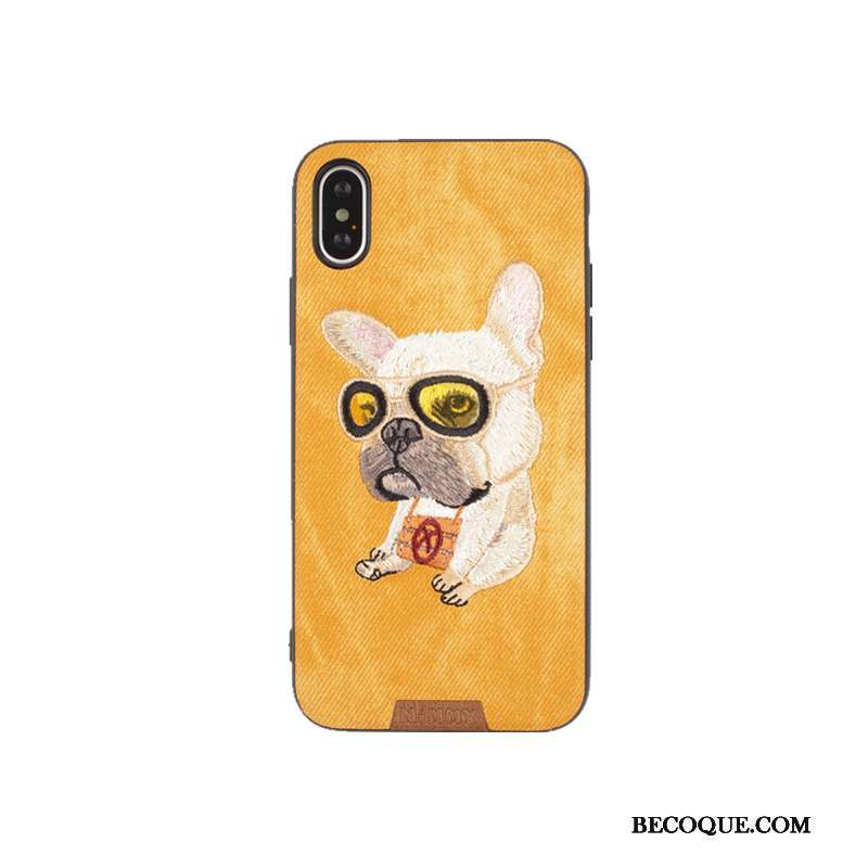 iPhone Xs Max Rouge Chiens Amoureux Coque Chat Mignonne