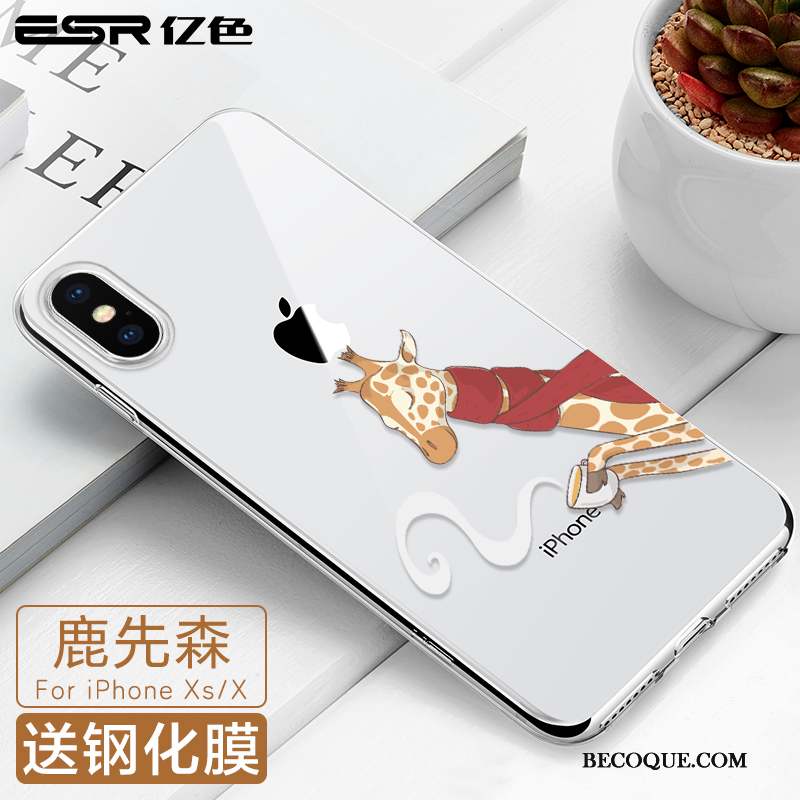 iPhone Xs Nouveau Incassable Marque De Tendance Coque Silicone Très Mince