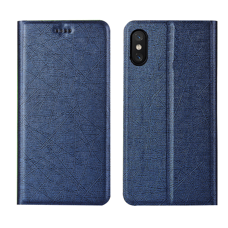 iPhone Xs Protection Silicone Coque De Téléphone Tendance Bleu Luxe