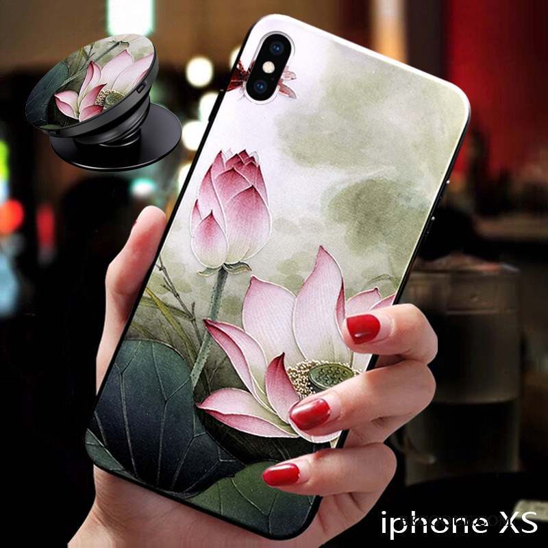 iPhone Xs Vert Tendance Coque Personnalité Créatif Incassable