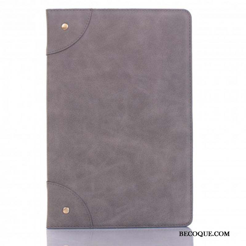 Étui Samsung Galaxy Tab A7 (2020) Simili Cuir Vintage Rivets