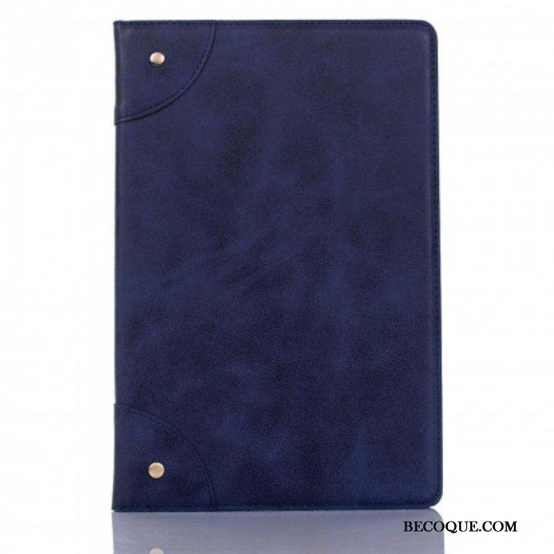 Étui Samsung Galaxy Tab A7 (2020) Simili Cuir Vintage Rivets
