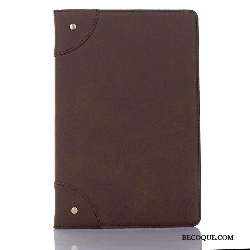 Étui Samsung Galaxy Tab A7 Lite Simili Cuir Vintage Rivets