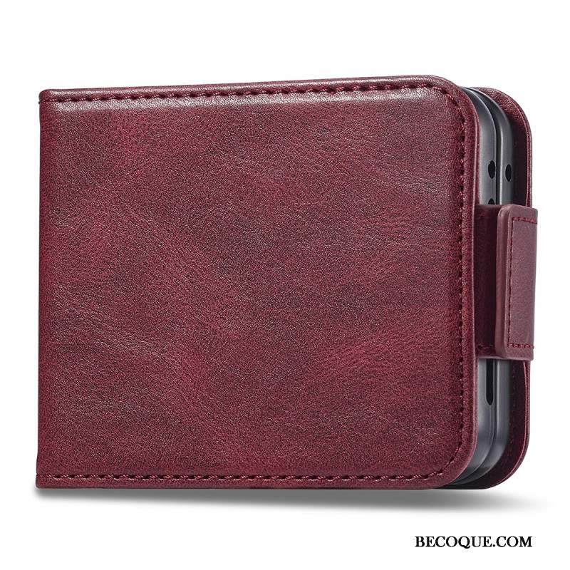 Étui Samsung Galaxy Z Flip 5 Style Cuir RFID LC.IMEEKE