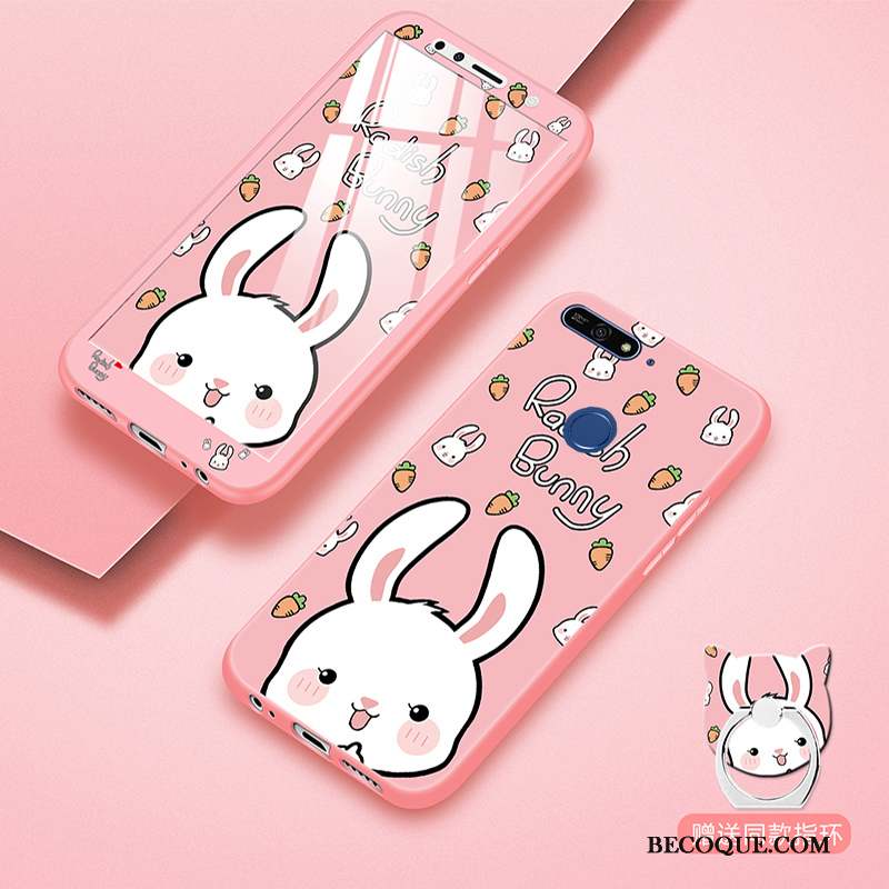 Huawei Y7 2018 Coque De Téléphone Multicolore Noir Dessin Animé Membrane Fluide Doux